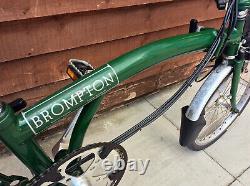 Brompton M3r Racing Green With Carrier 3 Speed Folding Bike Worldwide Postage