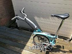 Brompton M6L Pale Green/White 2012 very light use rear carrier 6 gear block