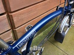 Brompton P-type P6r Blue Dynamo Carrier 6 Speed Folding Bike Worldwide Postage
