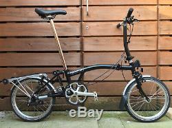Brompton S-type S3r Black With Carrier Folding Bike Cycle Worldwide Postage