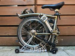 Brompton S-type S6r Raw With Carrier Folding Bike Cycle Worldwide Postage