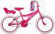 Bumper Sparkle 18 Wheel Pink Girls Kids Bike For 5-8 Years With Doll Carrier