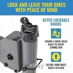 Capstone 2-Bike Hitch Mount Carrier 2 Receiver Anti-Wobble Steel Rack