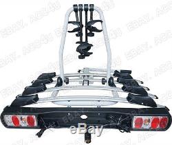 Car 4x4 Rear Platform Towball Tow Bar Mount Titan 60kg 4 Bike Cycle Rack Carrier