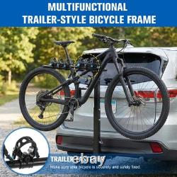 Car Bike Rack, Hitch Mount Bike Rack for 4-Bike, Steel Bicycle Carrier Foldable