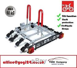 Christmas Deal Titan 4 Towbar Mounted Tilting 4 Bike Rack /4 Cycle Carrier 4x4