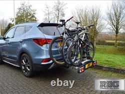 Cycle Carrier 3 Bikes Towball Mounted 45kg Car Rear Tow Bar Ball Tilting Rack UK