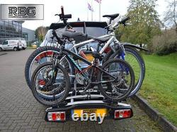 Cycle Carrier 3 Bikes Towball Mounted 45kg Car Rear Tow Bar Ball Tilting Rack UK
