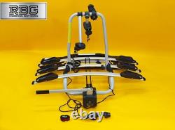 Cycle Carrier 3 Bikes Towball Mounted 45kg Car Rear Tow Bar Ball Tilting Rack UK