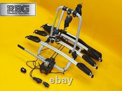 Cycle Carrier 3 Bikes Towball Mounted 45kg Car Rear Tow Bar Ball Tilting Rack UK