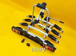 Cycle rack for 4 bikes, fits tow bar and provides electric hook up