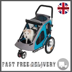 DOG/CAT BIKE TRAILER Pushchair Carrier Stroller Jogging Kit Pet Bicycle Ride UK