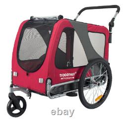 Doggyhut Large Pet Trailer & Stroller 2 in 1 Folding Bike Dog trailer carrier