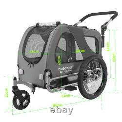 Doggyhut Medium Pet Trailer & Stroller 2 in 1 Folding Bike Dog trailer carrier