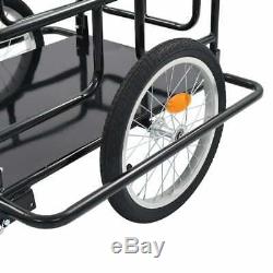 Dual Wheel Foldable Cargo Trailer Bicycle Bike Luggage Plants Cart Carrier 50Kg