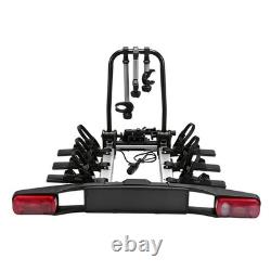 Electric Bike Carrier Rack Heavy Duty 60kg Load 3 Cycle Tow Hitch Black
