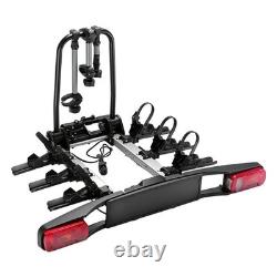 Electric Bike Carrier Rack Heavy Duty 60kg Load 3 Cycle Tow Hitch Black