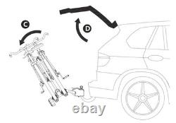 Electric Bike Towbar Rack 2 Bikes 60kg Rear Carrier Tilting 13/7 Pin e-Veturo 2