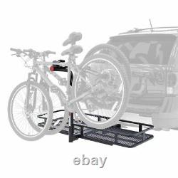 Elevate Outdoor BCCB-1169-2 Steel Basket Cargo Carrier with Bike Rack, Fits 2 B