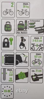 Eufab Poker-F Bike Rack Rear Rack Carrier Folding for 2 Cycle E-Bike