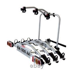 Fabbri Tech Pro Tilting Towbar Carrier 3 Bike Cycle Rack Folding Car Tow Ball