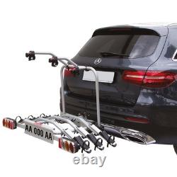 Fabbri Tech Pro Tilting Towbar Carrier 3 Bike Cycle Rack Folding Car Tow Ball