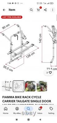 Fiamma Bike Rack Cycle Carrier Tailgate Single Door Vw T5 Transporter Campervan