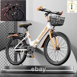 Foldable 18/20/22 Kids Unisex Folding Bike cycle + Removable Basket & Carrier