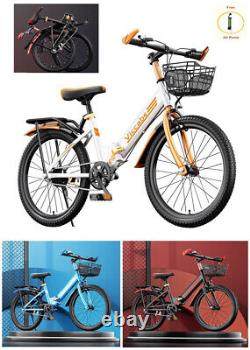 Foldable 18/20/22 Kids Unisex Folding Bike cycle + Removable Basket & Carrier
