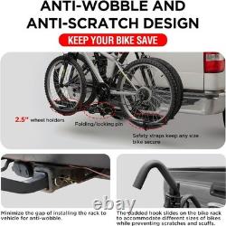 Foldable Bicycle Carrier for Cars & SUVs 80 lbs Capacity, Anti-Wobble