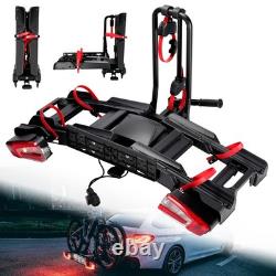 Foldable E-Bike Bicycle Carrier Electric 2 Bike Rack Anti-Theft 60 kg Payload UK