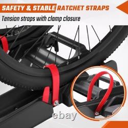 Foldable E-Bike Bicycle Carrier Electric 2 Bike Rear Rack Anti-Theft Taillight