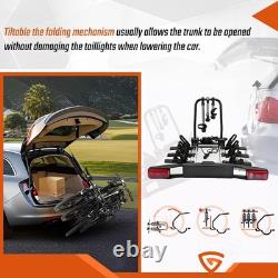 Foldable Lockable 3 Bike Electric Bike Rack E-Bikes Cycle Carrier Tow bar E-mark