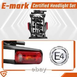 Foldable Lockable 3 Bike Electric Bike Rack E-Bikes Cycle Carrier Tow bar E-mark