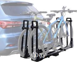 Folding 2-Bike Hitch Mount Rack for Cars & SUVs Easy Bike Carrier
