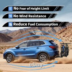 Folding 2-Bike Hitch Mount Rack for Cars & SUVs Easy Bike Carrier