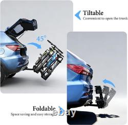 Folding 2-Bike Hitch Mount Rack for Cars & SUVs Easy Bike Carrier