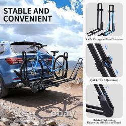 Folding 2-Bike Hitch Mount Rack for Cars & SUVs Easy Bike Carrier