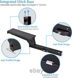 Folding 2-Bike Hitch Mount Rack for Cars & SUVs Easy Bike Carrier
