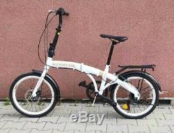 Folding Bike Bicycle Disk 6 Gear Carrier 20 Alloy Unisex UK RRP£399 White ukG1