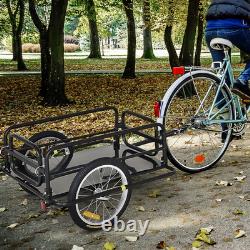 Folding Bike Cargo Trailer Bicycle Storage Carrier with Hitch Extra Frame UK