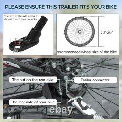 Folding Bike Cargo Trailer Bicycle Storage Carrier with Hitch Extra Frame UK