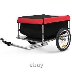 Folding Bike Trailer Cargo Bicycle Luggage Storage Carrier Trailer Steel Frame