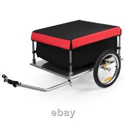 Folding Bike Trailer Cargo Bicycle Luggage Storage Carrier Trailer Steel Frame