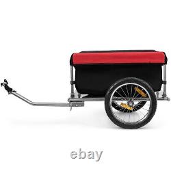 Folding Bike Trailer Cargo Bicycle Luggage Storage Carrier Trailer Steel Frame