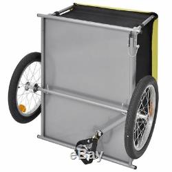 Folding Bike Trailer Cargo Bicycle Luggage Storage Carrier Trolley 65 kg Black