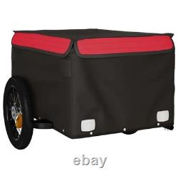 Folding Bike Trailer Cargo Storage Carrier with Removable Cover and Hitch