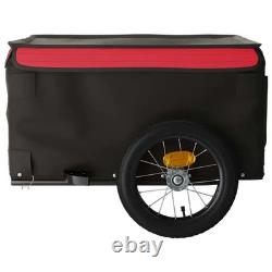 Folding Bike Trailer Cargo Storage Carrier with Removable Cover and Hitch