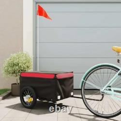 Folding Bike Trailer Cargo Storage Carrier with Removable Cover and Hitch