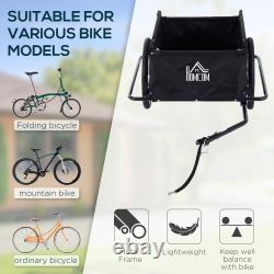 Folding Bike Trailer Cargo Storage Carrier with Removable Cover and Hitch